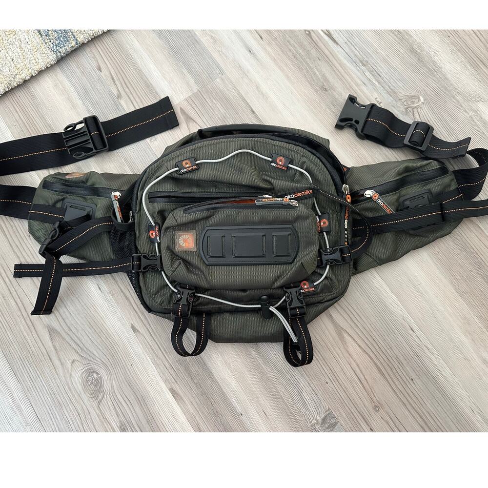 Vintage Y2k Akademiks Hip Pack Lumbar bag army green
